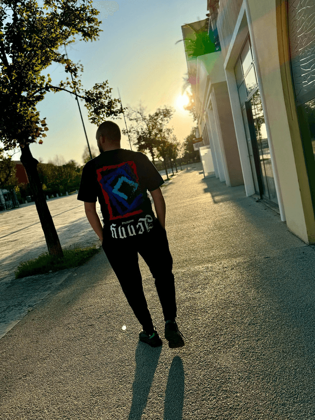 t-shirt oversize unisex Bleu - GRAPHIQUE COLLECTION